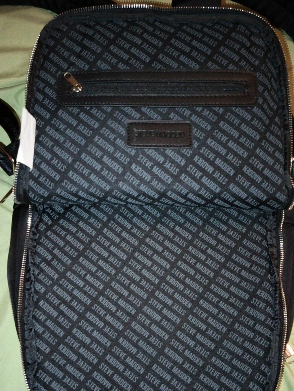 Black Steve Madden Quilted Backpack